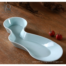 Individualidade originalidade azul cor esmalte prato placa jantar prato placas cerâmicas para restaurantes